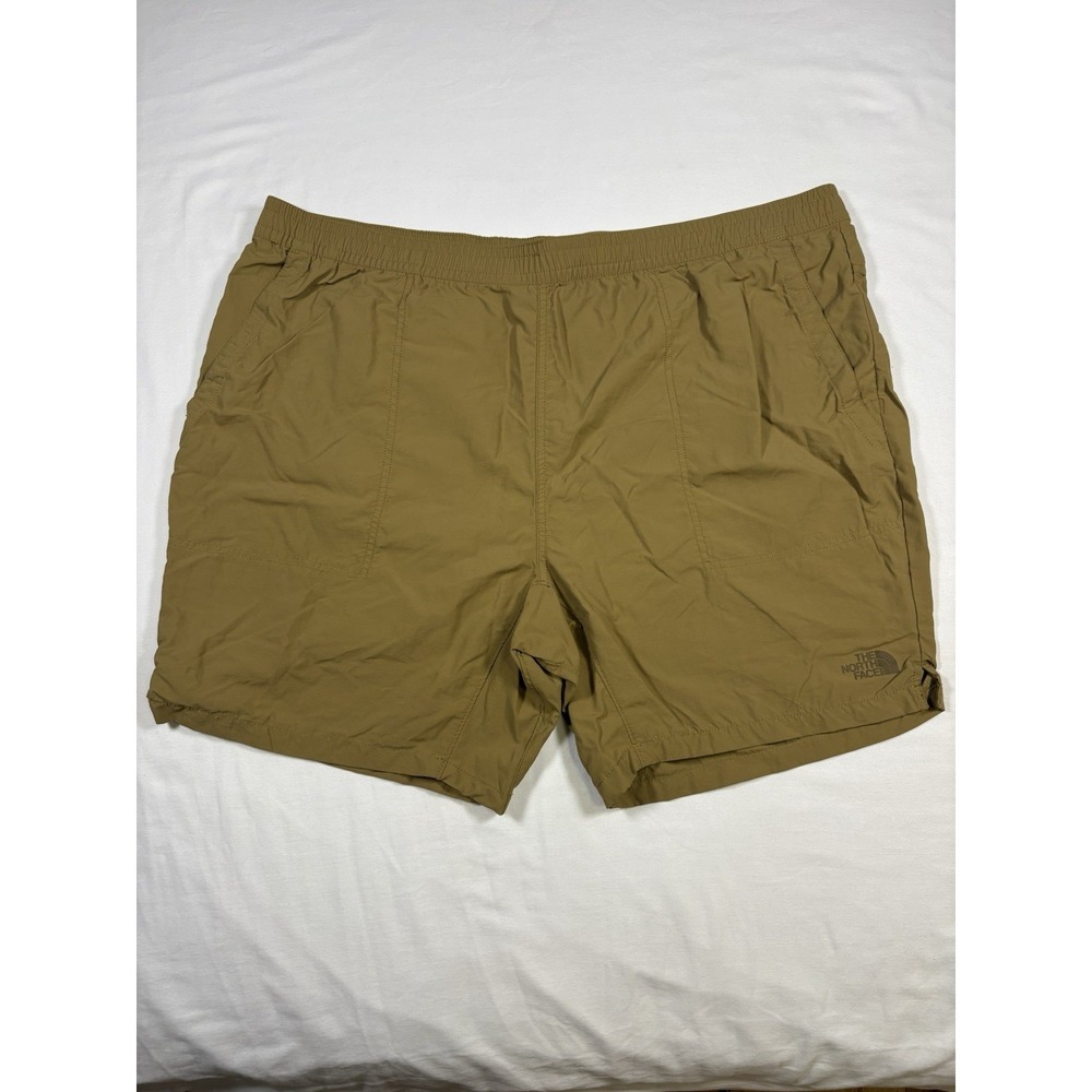 The North Face Pull On Adventure Shorts Mens XXL Khaki Brown Nylon Hiking